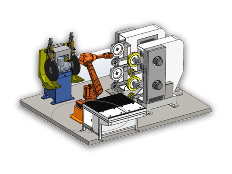 20-60kg Robot Four belt sander machine Polishing machine