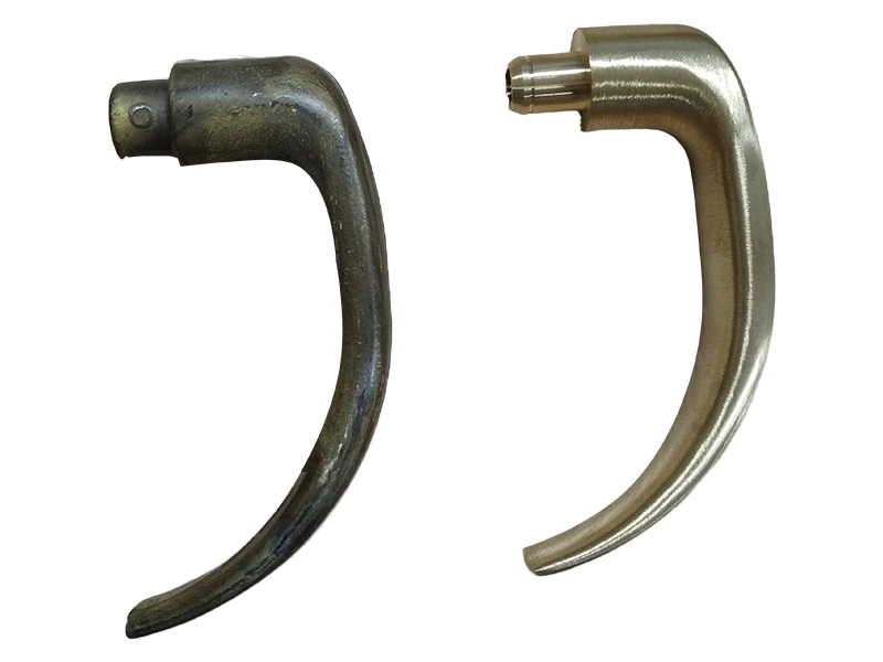brass door handle grinding