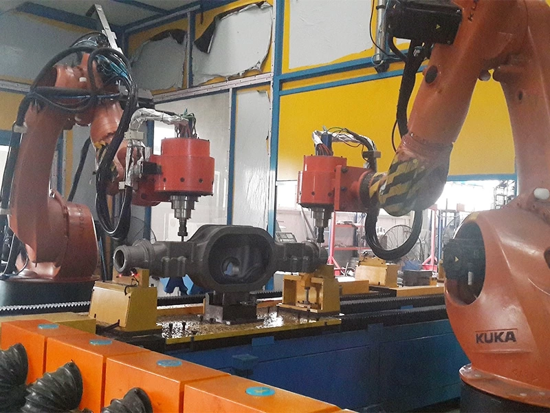drive Axle grinding and deburring unit
