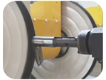 Stainless steel door handle polishing