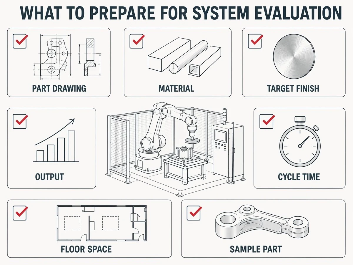 Information required to evaluate an automated polishing project