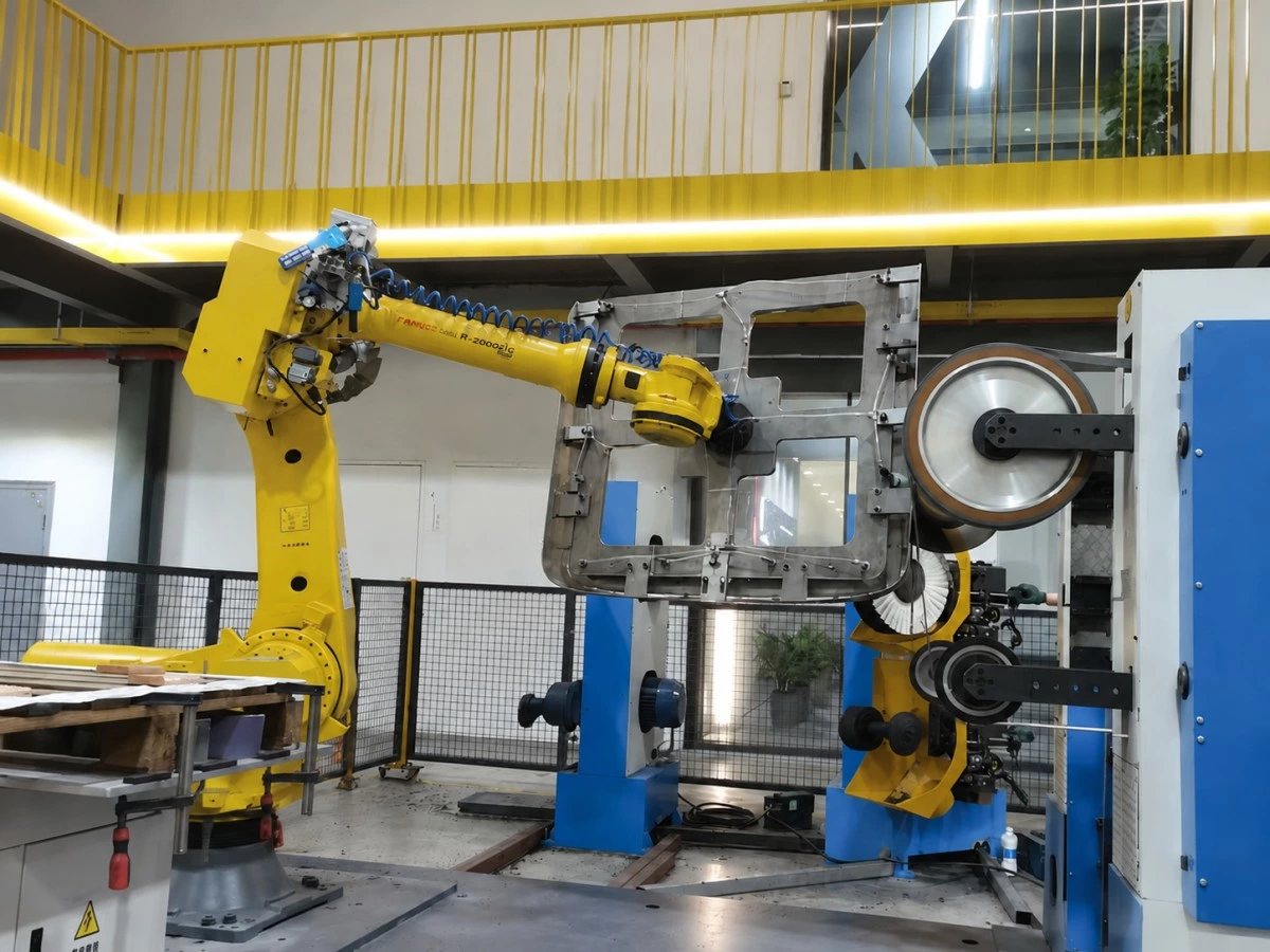 automated robotic polishing system for metal finishing