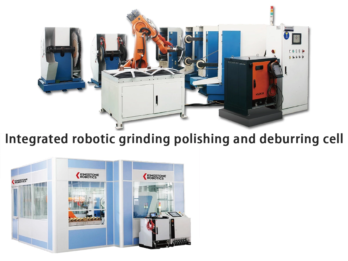 Integrated robotic grinding polishing and deburring cell